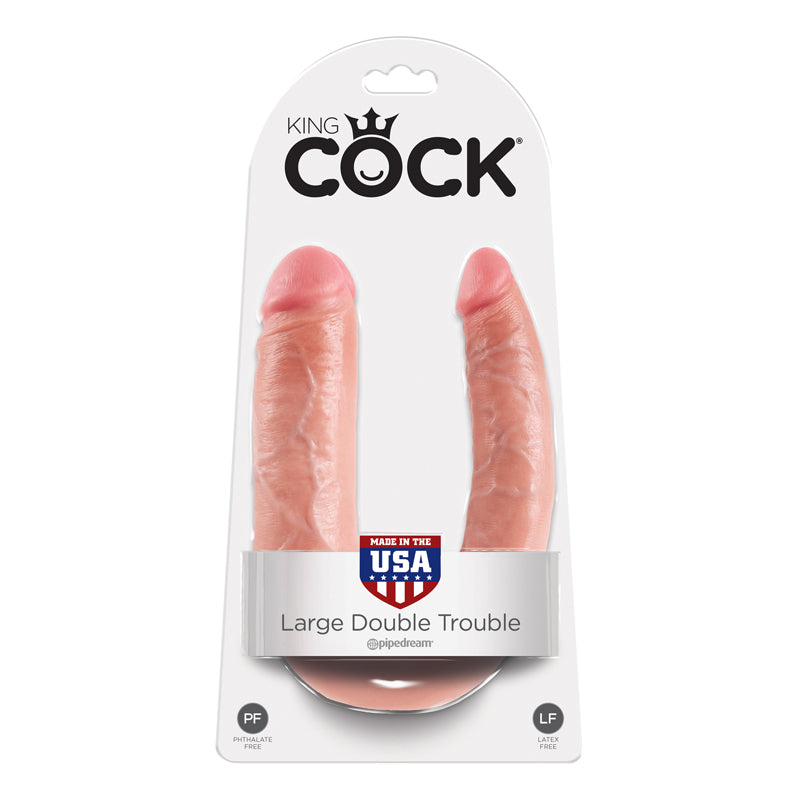 King Cock U-Shaped Large Double Trouble Beige — photo 2