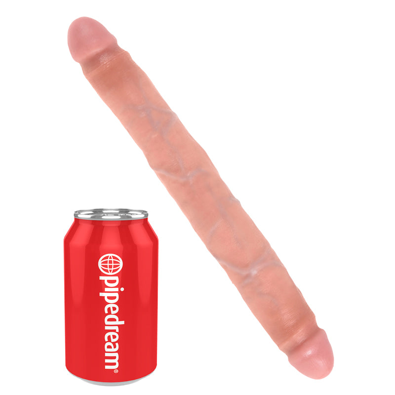 King Cock 12 Slim Double Dildo Beige — photo 4