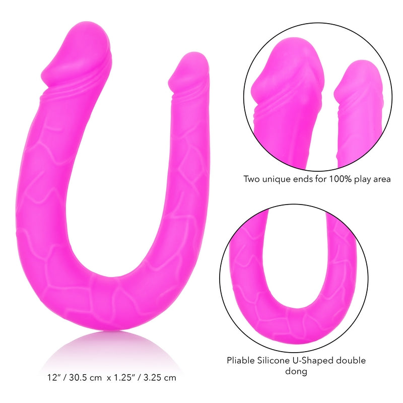 Silicone Double Dong AC/DC Dong Pink — photo 4