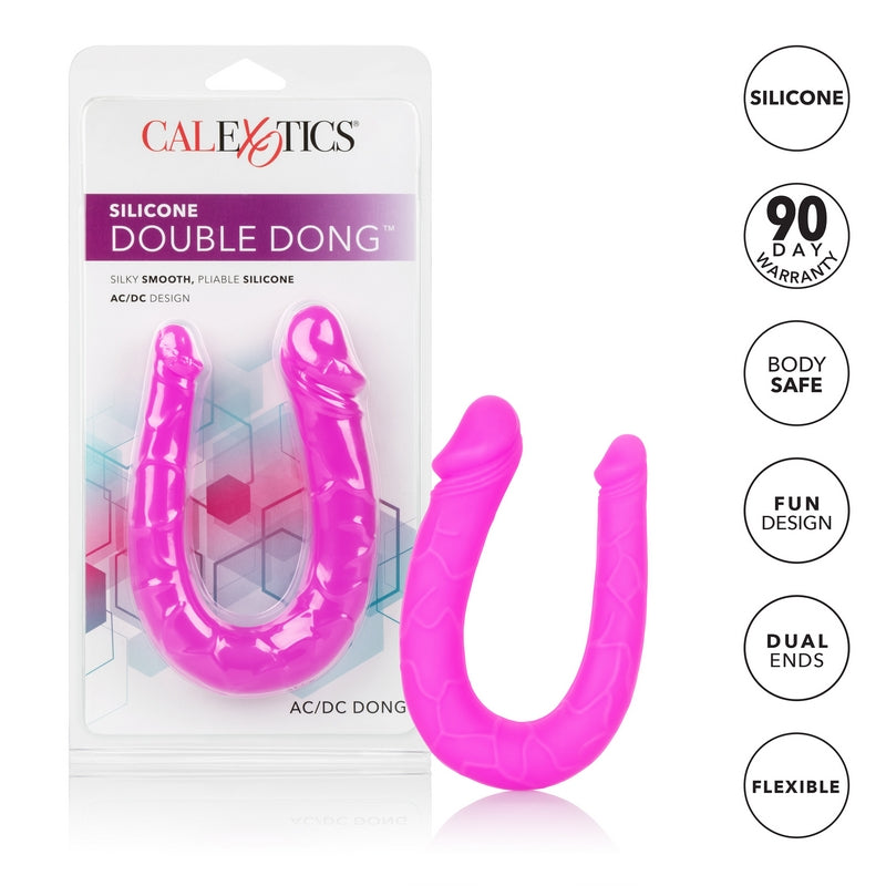 Silicone Double Dong AC/DC Dong Pink — photo 5