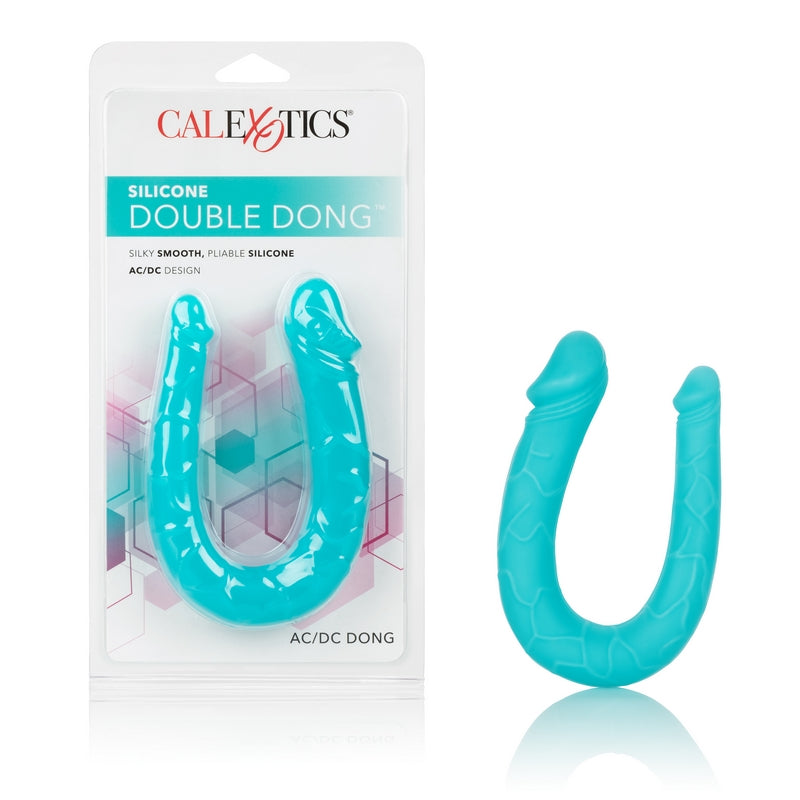 Silicone Double Dong AC/DC Dong Teal — photo 2