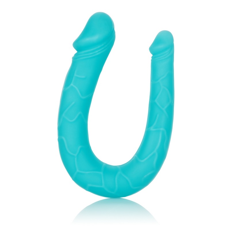 Silicone Double Dong AC/DC Dong Teal — photo 3