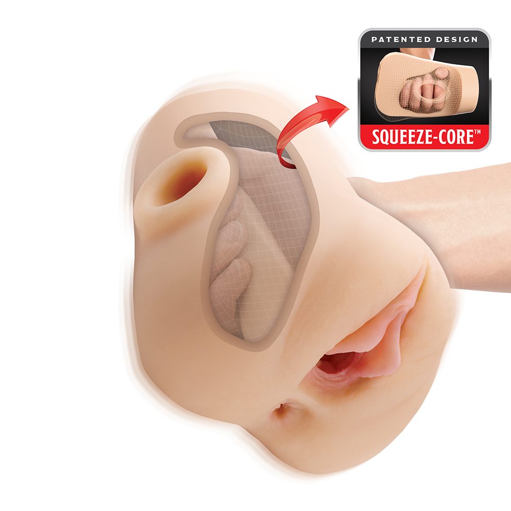 Double Pounder Vibrating Squeeze Stroker Light — photo 4